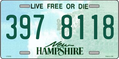 NH license plate 3978118