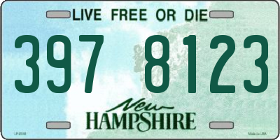 NH license plate 3978123