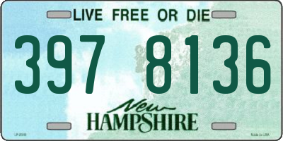 NH license plate 3978136