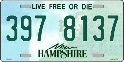 NH license plate 3978137