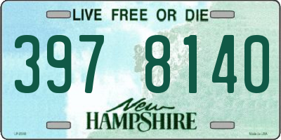 NH license plate 3978140