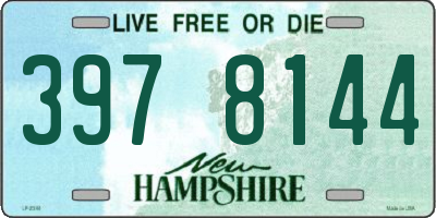 NH license plate 3978144