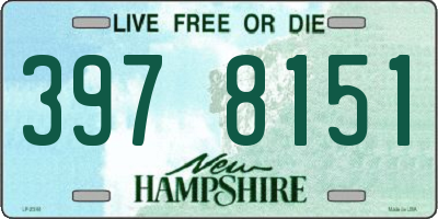 NH license plate 3978151