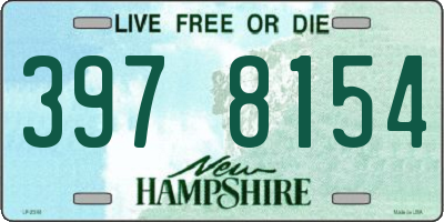 NH license plate 3978154