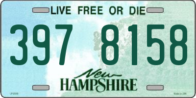 NH license plate 3978158