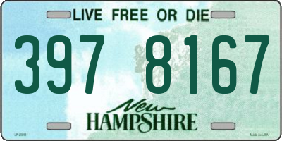 NH license plate 3978167