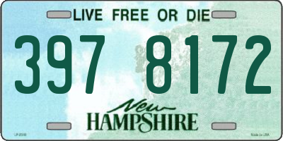 NH license plate 3978172