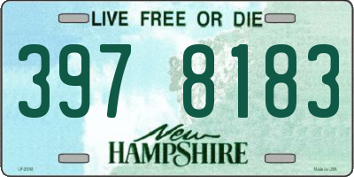 NH license plate 3978183