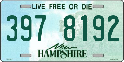 NH license plate 3978192