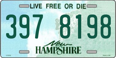 NH license plate 3978198