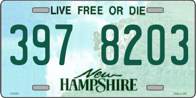 NH license plate 3978203