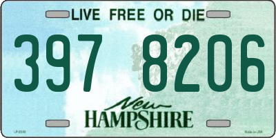 NH license plate 3978206