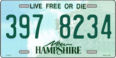 NH license plate 3978234