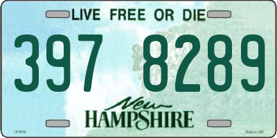 NH license plate 3978289