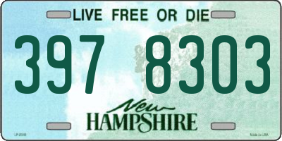 NH license plate 3978303