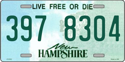 NH license plate 3978304