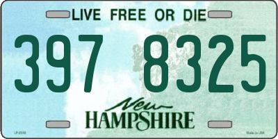 NH license plate 3978325