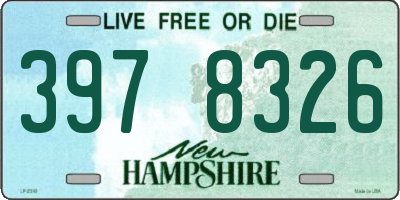 NH license plate 3978326