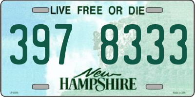 NH license plate 3978333