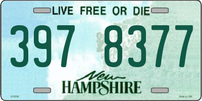 NH license plate 3978377