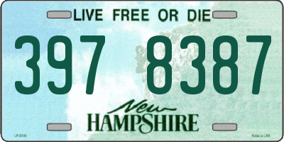 NH license plate 3978387