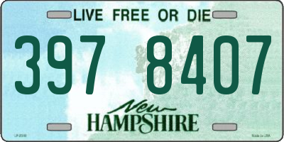 NH license plate 3978407