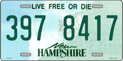 NH license plate 3978417