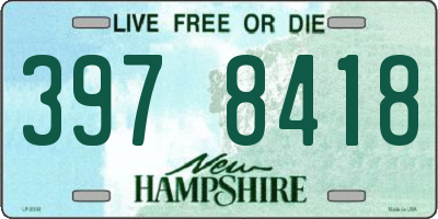 NH license plate 3978418