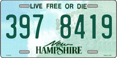 NH license plate 3978419