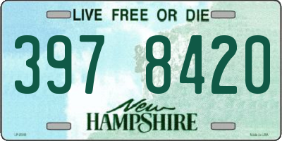 NH license plate 3978420