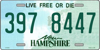 NH license plate 3978447