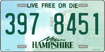 NH license plate 3978451