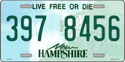 NH license plate 3978456