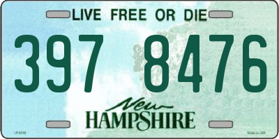 NH license plate 3978476