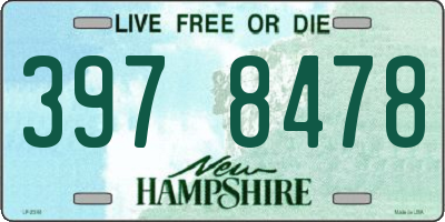 NH license plate 3978478