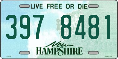 NH license plate 3978481