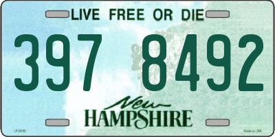 NH license plate 3978492