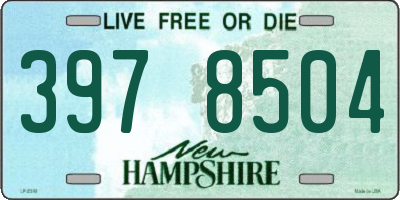 NH license plate 3978504