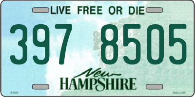 NH license plate 3978505