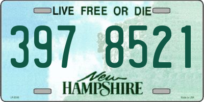 NH license plate 3978521