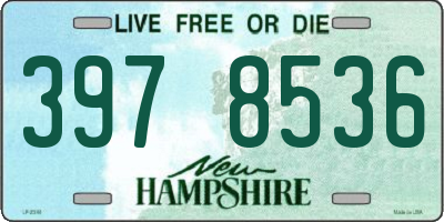 NH license plate 3978536