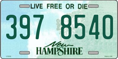 NH license plate 3978540