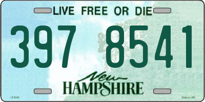 NH license plate 3978541