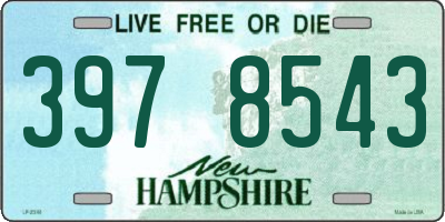 NH license plate 3978543