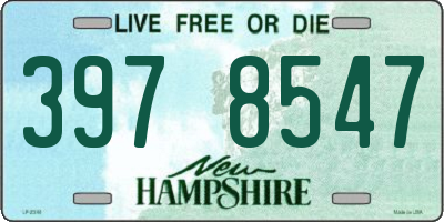 NH license plate 3978547