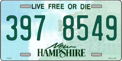 NH license plate 3978549