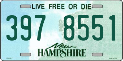 NH license plate 3978551