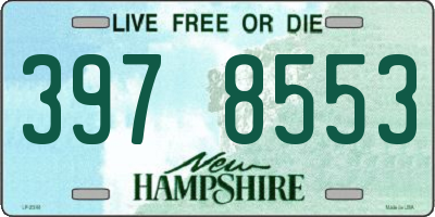 NH license plate 3978553