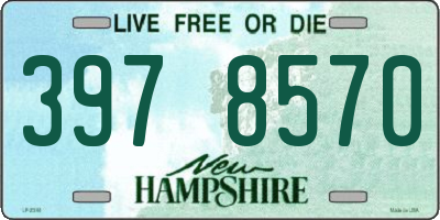 NH license plate 3978570