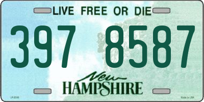 NH license plate 3978587